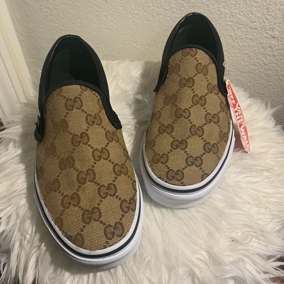 custom gucci slip on vans